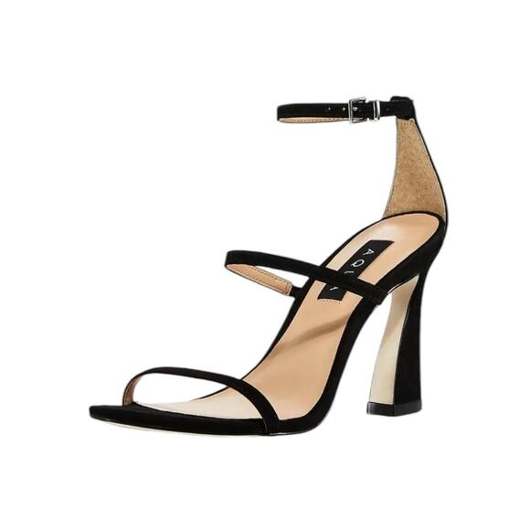 Aqua Jenni Strappy Flared Heels Ankle Strap NEW Size 10 Elegant Dressy Evening - Picture 1 of 9